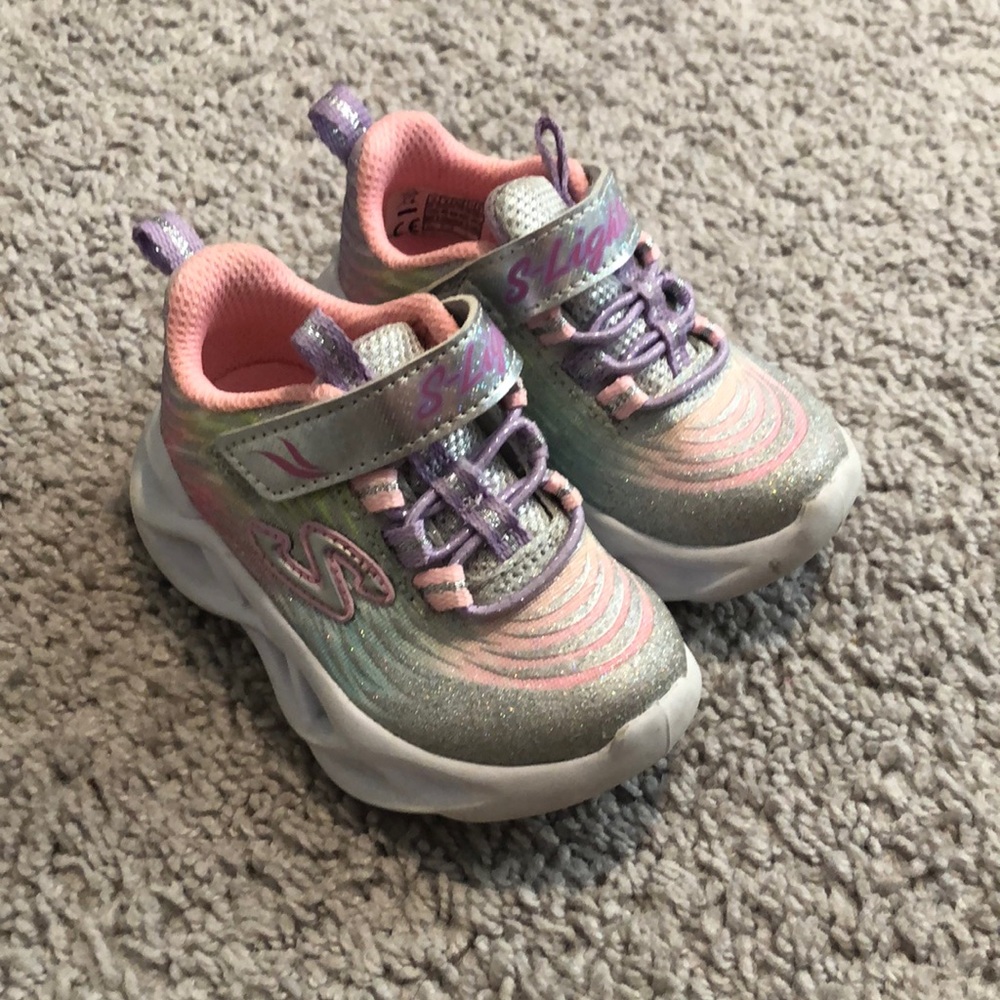 Skechers Toddler Glitter Rainbow Light Up Shoes